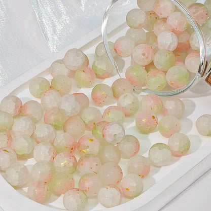 Frosted Round Glass Beads 10mm Matte Mixed Colors 50pcs 21