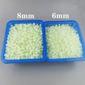 Glow Round Acrylic Beads 6-8mm Luminescent Pale Glow 100pcs 2