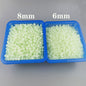 Glow Round Acrylic Beads 6-8mm Luminescent Pale Glow 100pcs 2