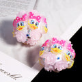 Embellished Bubblegum Beads 20mm Donald Duck Minnie Floral Design 5pcs 6