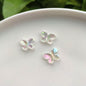Transparent Butterfly Acrylic Beads 12.4-33mm AB Plating 50pcs 8