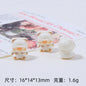 Cute Kitten and Paws Resin Beads Irregular Shape Multicolor 3pcs 7