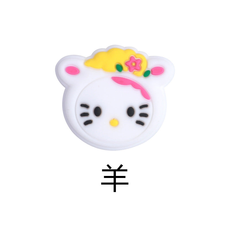 Silicone Focal Beads Mickey Kitty Yoda Colorful Cartoon Characters 20pcs