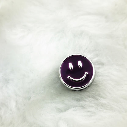 Smiling Face Enamel CCB Plastic Beads 10x8mm Colorful Mixed 50pcs 9