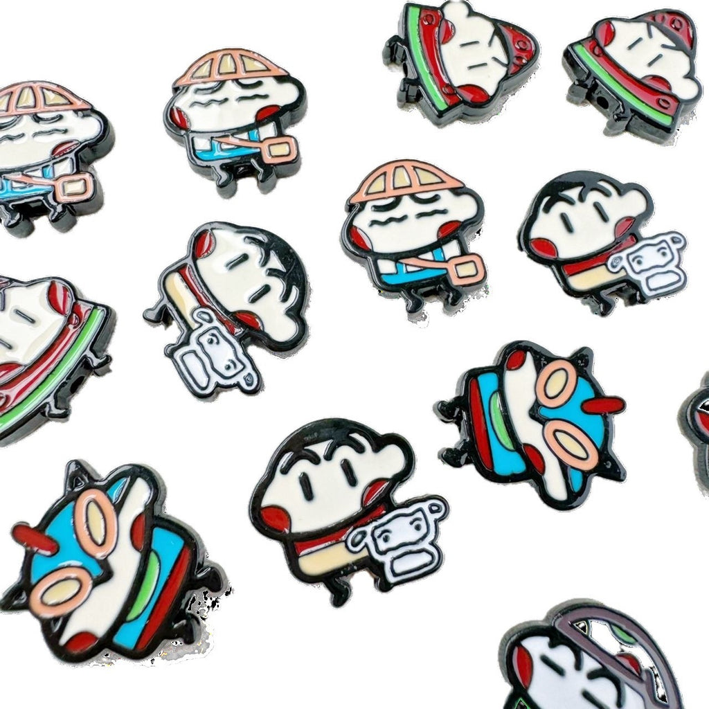 Painted Alloy Metal Beads Crayon Shin-Chan Series 10pcs 5