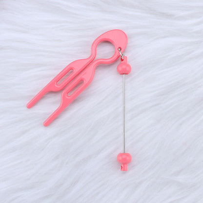 Beadable U Shaped Updo Comb Resin Lightweight Vibrant Colors 18