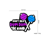Silicone Focal Beads Cartoon Simulation Lollipop Be Kind Text 20pcs 2