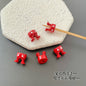 Baking Painted Series Metal Beads Colorful Glossy Alloy 20pcs 38