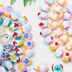 Hand Painted Floral Acrylic Beads 16mm Arrow Design 1pc 6