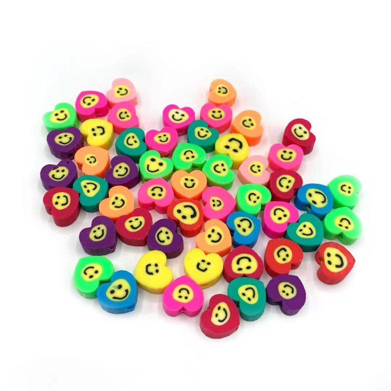 Animal and Plant Series Flat Clay Beads Colorful Polymer 100pcs 10