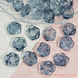 Camellia Glass Beads 19mm Clear Translucent Mixed Colors 50pcs 13