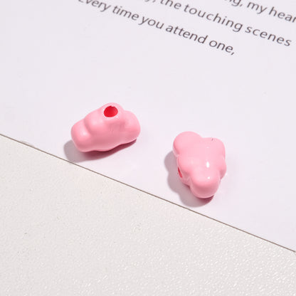 Painted Cloud Acrylic Beads 12mm Colorful Glossy Baked 50pcs 13