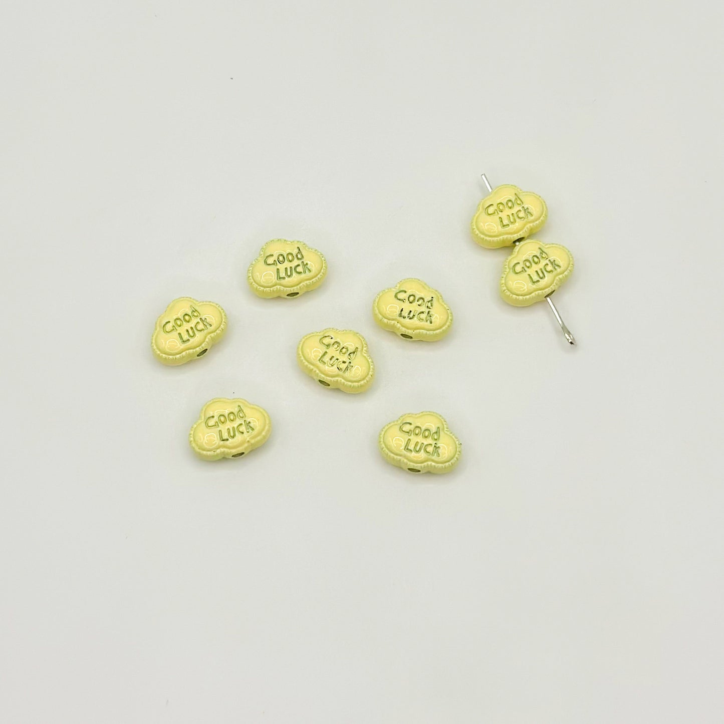 Cartoon Cloud Metal Beads 12mm Painted Alloy 20pcs 11