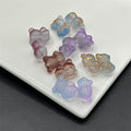 Bear Frosted Glass Beads 13x16mm Translucent with Gold Flecks 100pcs 6