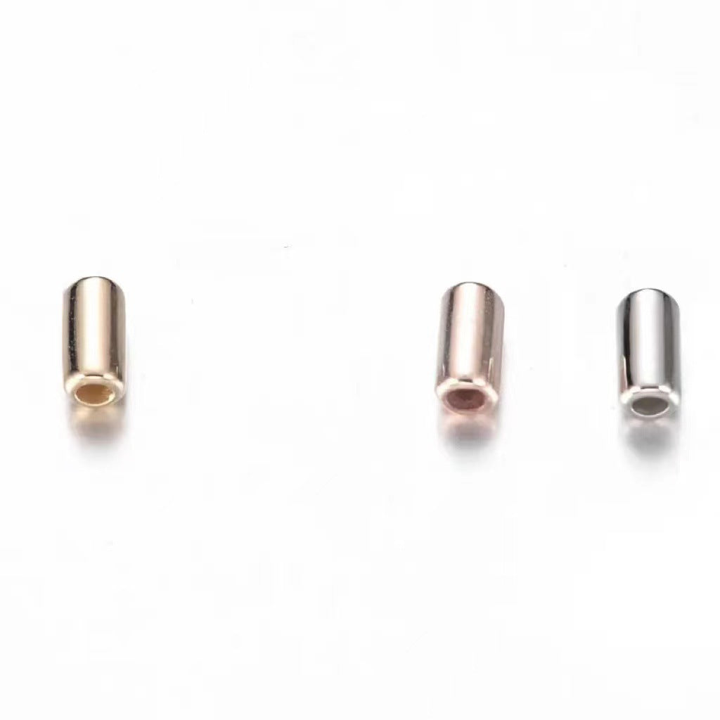 Smooth Tube Acrylic Beads 6mm Chic Gold Rose Silver 200pcs 5