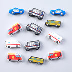 Silicone Focal Beads Mail Police Fire Ambulance School Bus 20pcs