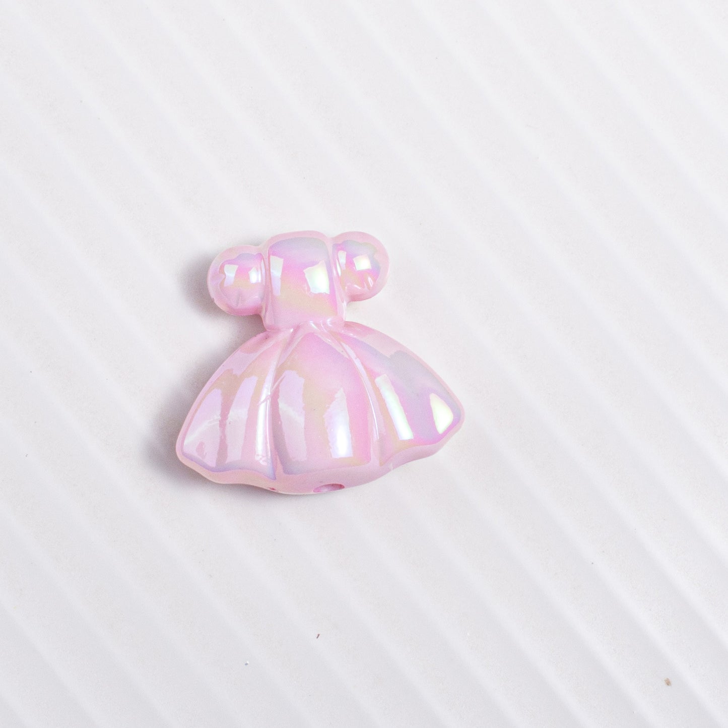 UV Plating Skirt Acrylic Beads 26mm Colorful Shimmering 20pcs 8