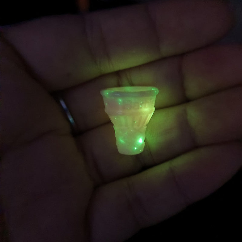 Painted Cone Acrylic Beads 18-20mm Glow In The Dark Pastel 100pcs 6