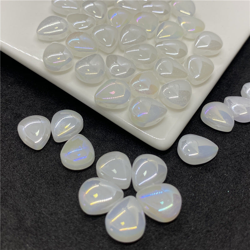 Czech Glass Beads Teardrop 12mm Transparent Iridescent 100pcs 28