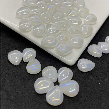 Czech Glass Beads Teardrop 12mm Transparent Iridescent 100pcs 28