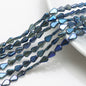 Electroplated Melon Seed Glass Beads 8mm 11mm Teardrop Iridescent 30pcs 15