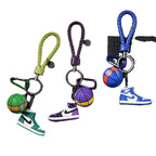 Silicone Basketball Sneaker Keychain with Mini Basketball Charm 5