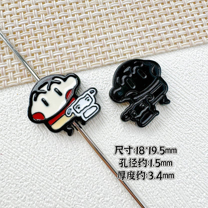 Painted Alloy Metal Beads Crayon Shin-Chan Series 10pcs 10