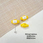 Cat and Bear Candy Painted Metal Beads 13 16mm Glossy 10pcs 17