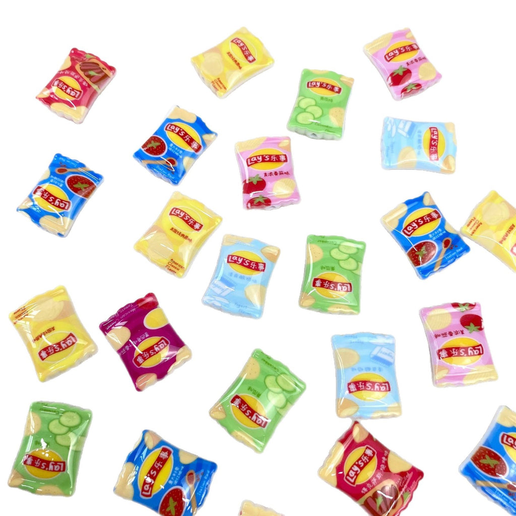 Square Acrylic Beads 26mm Chip Bags Colorful Mixed 50pcs 5