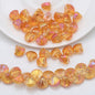 Electroplated Shell Glass Beads 10mm Glossy Ridged Surface 60pcs 10