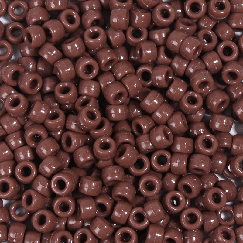 Multicolor Pony Beads Acrylic 9mm Smooth Finish 100pcs 33