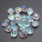 Electroplated Strawberry Glass Beads 13x16mm Iridescent 10pcs 8