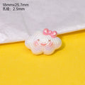 Iridescent Smiley Cloud Moon Resin Beads Personified Characters 10pcs 6