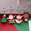 Silicone Christmas Snowman Keychain Cartoon Holiday Characters