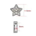 Chrome Alloy Rhinestone Beads Star Heart Crown Shapes 4pcs 5
