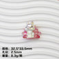 Nine Tailed Fox Resin Beads Glossy White Pastel Tails 8pcs 10