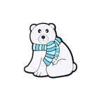 Silicone Focal Beads Snow Polar Bear Penguin Winter Snowman Scarf 20pcs 4