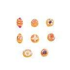 Glossy Bread Resin Beads Round 2.3mm Hole Warm Golden Colors 20pcs 5