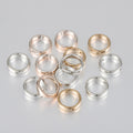 Circle Acrylic Beads 15mm Metallic Finish Mixed Colors 100pcs