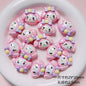 Glossy Sanrio Character Resin Beads 2.5mm Hole Pastel Colors 5pcs 10