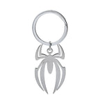 Stainless Steel Halloween Spider Keychain Metallic Finish 5