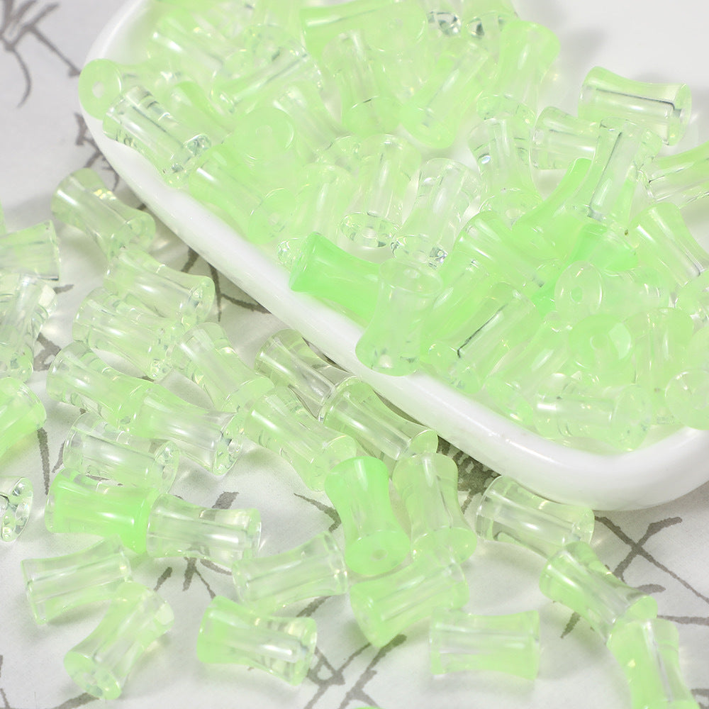 Vintage Gradient Ramp Acrylic Tube Beads 7x12mm Jewel Tone 10pcs 5