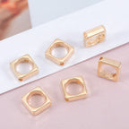Hollow Geometry Acrylic Beads CCB Plastic Star Heart Flower 100pcs 6
