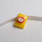 Fruit Snack Bag Acrylic Square Beads 23mm Glossy Detailed 10pcs 13