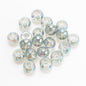 Electroplated Glass Beads 8 10mm Large Hole Rainbow Finish 50pcs 18