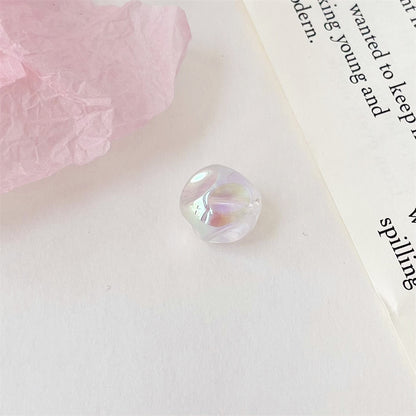 Glow Plating Round Acrylic Beads 15mm Double Color Meteorite 100pcs 7