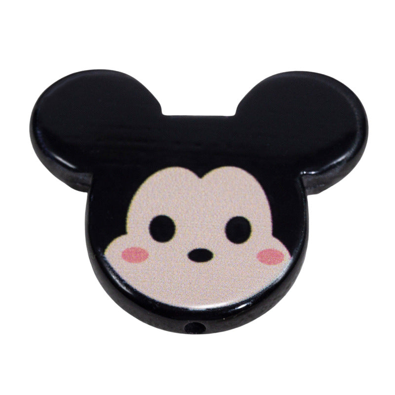 Flat Mickey Minnie Acrylic Beads 40mm Double-Sided 10pcs 7