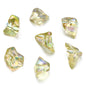Transparent Irregular Gravel Acrylic Beads 11-22mm UV Plating 4pcs 11