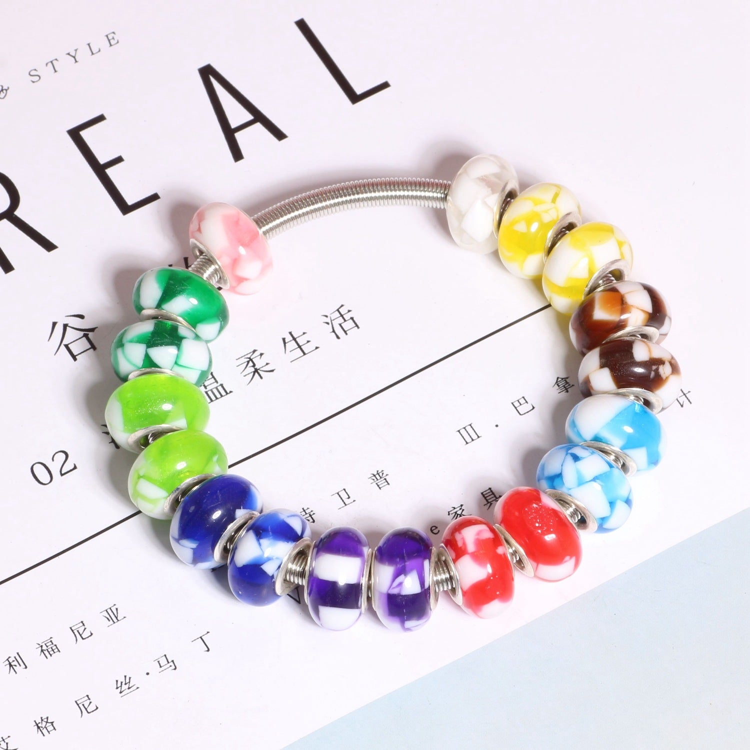 Resin Floral Spacer Beads 14mm Candy Color 50pcs 3
