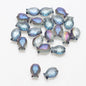 Electroplated Fish Glass Beads 10x14mm Japanese Style Perforated 30pcs 13